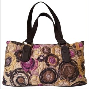 🎁 NWOT Donna Sharp Quilted Satchel. Gorgeous Autumn Colors! Very Roomy!